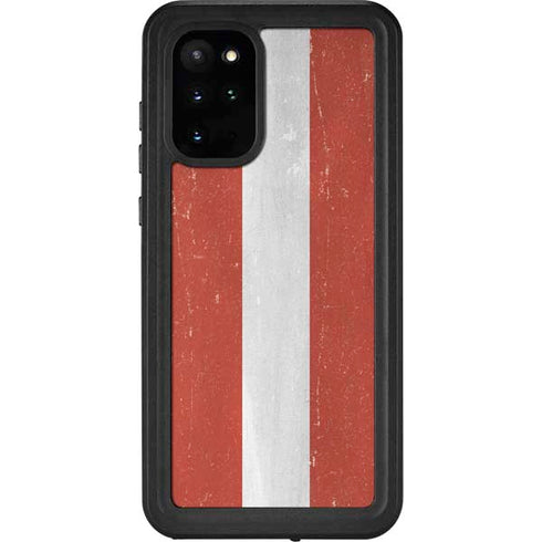 Latvia Flag Distressed Galaxy S20 Plus Waterproof Case